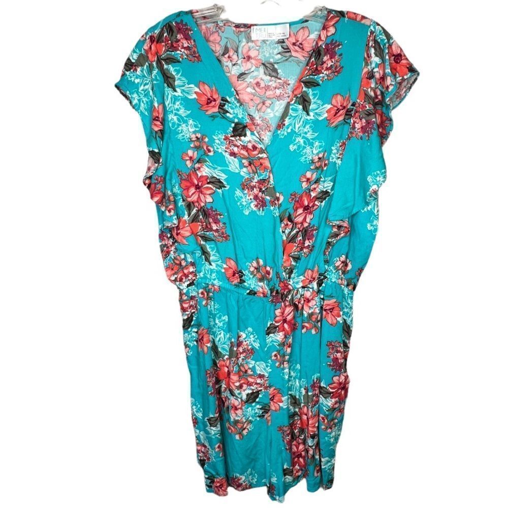Time and Tru Floral Shorts Romper